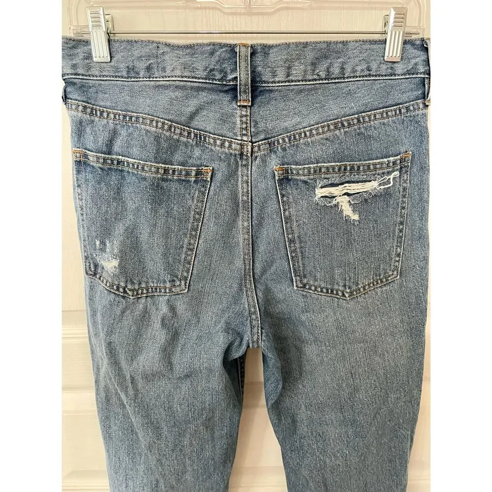 We the Free People Blossom Rigid Crop Skinny Jeans Distressed Size 27